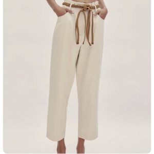 Zara Braided Belt Pants